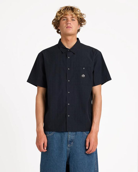 Image of Shirts. Product name - Billabong Mens Spec 73 Mogul Shirt Midnight in Midnight colour by brand - Billabong
