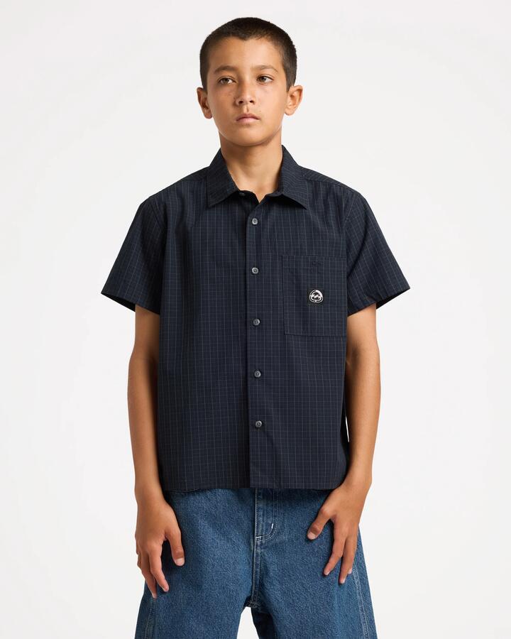 Image of Shirts. Product name - Billabong Boys 8-16 Spec 73 Mogul Pocket Shirt Midnight in Midnight colour by brand - Billabong