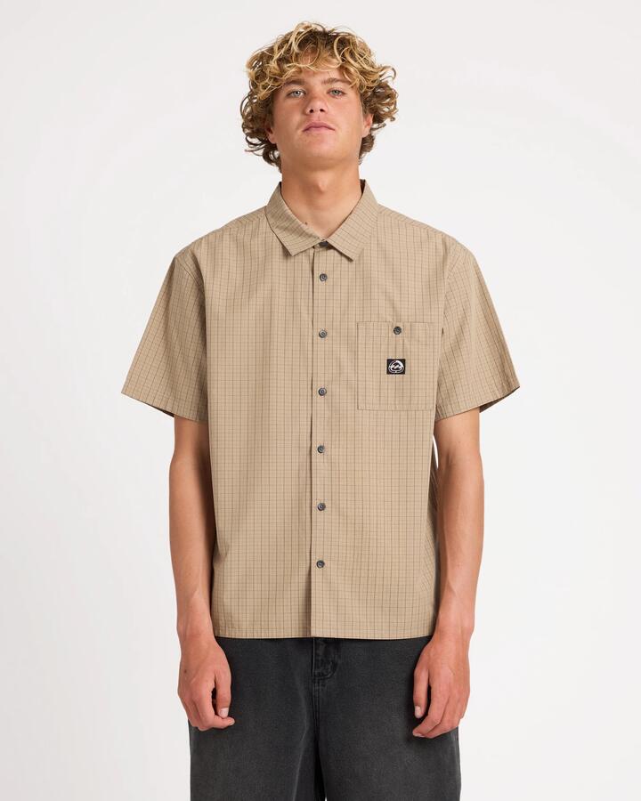 Image of Shirts. Product name - Billabong Mens Spec 73 Mogul Shirt Tan in Tan colour by brand - Billabong