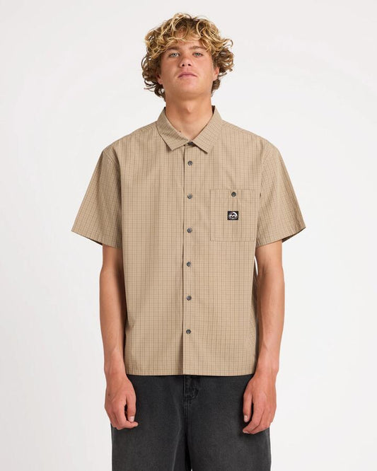 Image of Shirts. Product name - Billabong Mens Spec 73 Mogul Shirt Tan in Tan colour by brand - Billabong