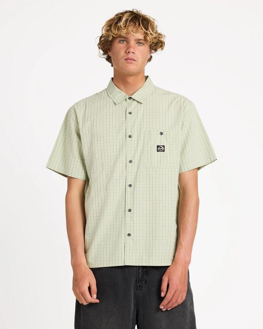 Image of Shirts. Product name - Billabong Mens Spec 73 Mogul Shirt Mint in Mint colour by brand - Billabong