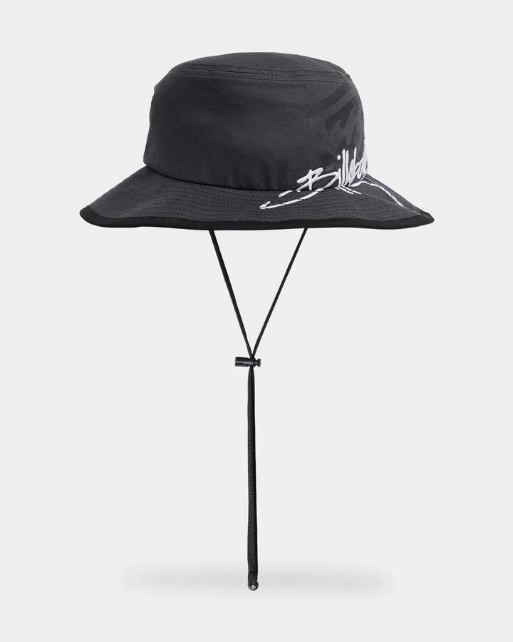 Image of Hats. Product name - Billabong Mens Script Boonie Hat Raven in Raven colour by brand - Billabong