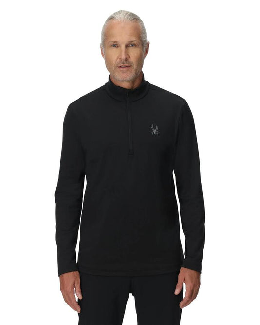Image of Accessories. Product name - Spyder Prospect 1/2 Zip Black in Black colour by brand - Spyder