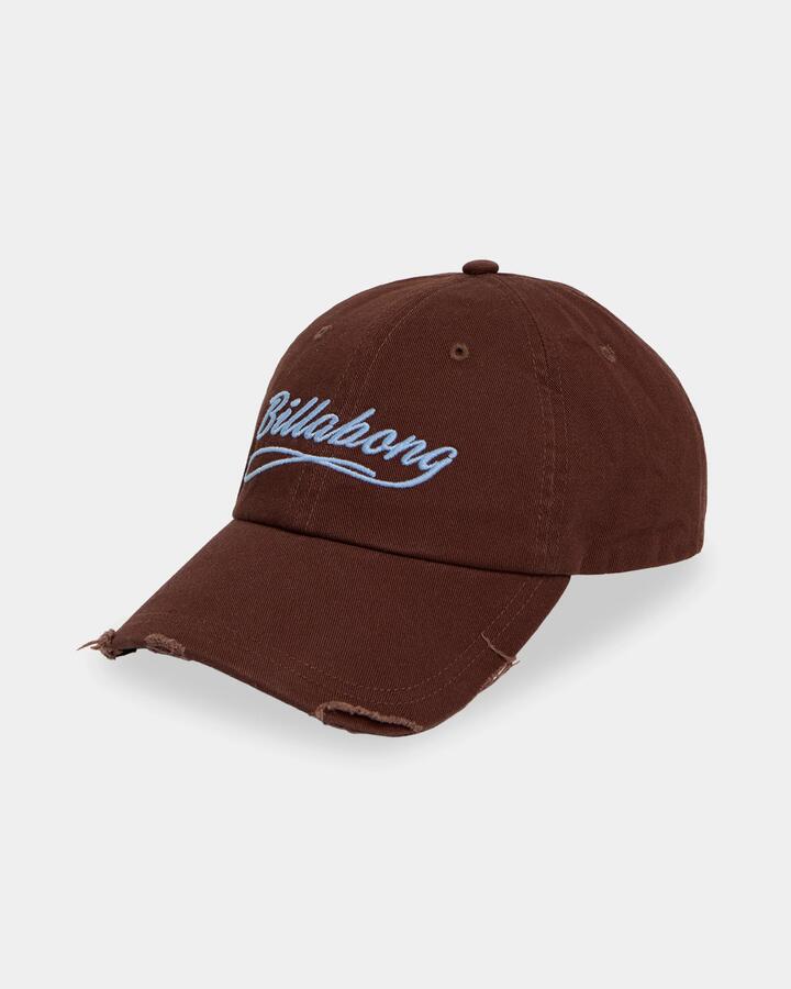 Image of Hats. Product name - Billabong Womens Wild Style Distressed Dad Cap Teak in Teak colour by brand - Billabong