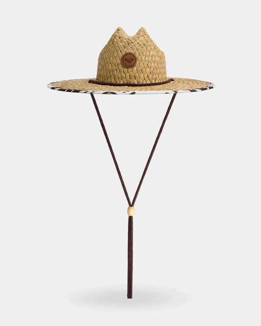 Image of Hats. Product name - Roxy Womens Pina To My Colada Sun Hat Java in Java colour by brand - Roxy