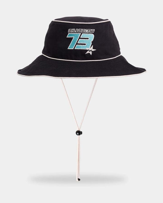 Image of Hats. Product name - Billabong Girls 8-16 Billa Star Bucket Hat Black Pebble 2 in Black Pebble 2 colour by brand - Billabong