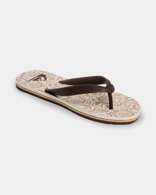 Image of Sandals. Product name - Quiksilver Womens Moncata Art Sandals Dark Brown/Brown in Dark Brown/Brown colour by brand - Quiksilver