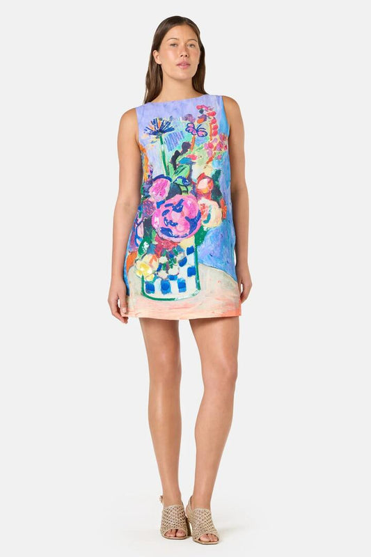 Image of Dresses. Product name - Peonies Embroidered Shift Dress in Print colour by brand - Gorman