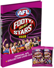 Image of Toys. Product name - Select 2026 AFL Footy Stars Binder Album in colour by brand - Toymate