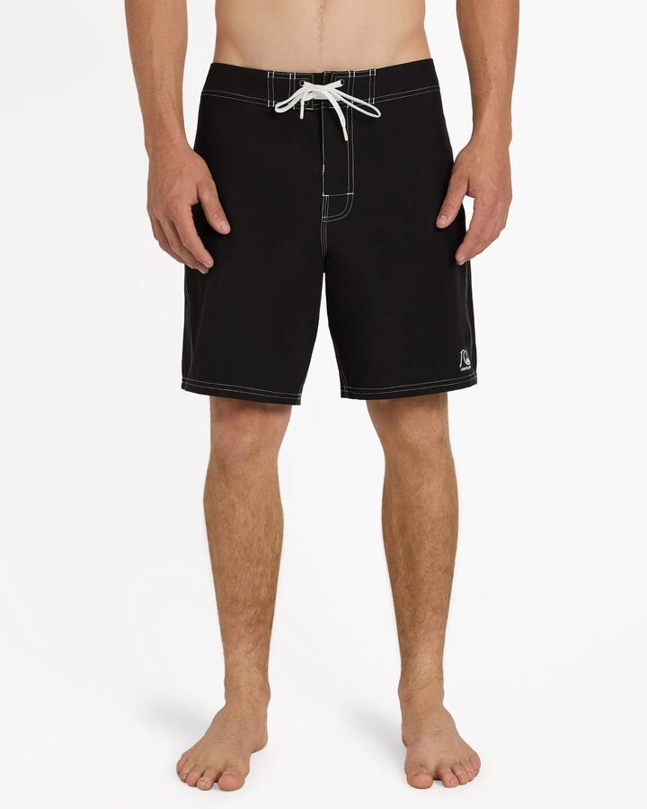 Image of Swimwear. Product name - Quiksilver Mens Original Straight 18" Boardshorts Black in Black colour by brand - Quiksilver