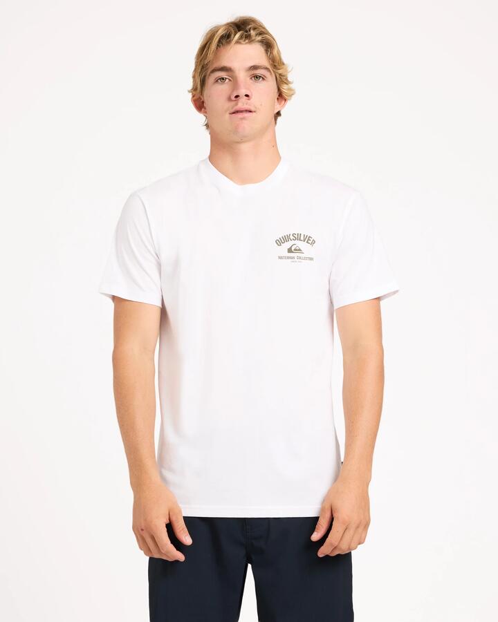 Image of T-Shirts. Product name - Quiksilver Mens Sails Away T-Shirt White in White colour by brand - Quiksilver