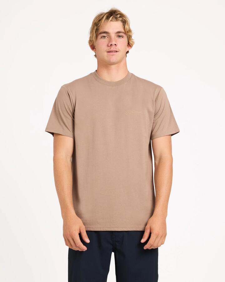 Image of T-Shirts. Product name - Quiksilver Mens Scape T-Shirt Pine Bark in Pine Bark colour by brand - Quiksilver