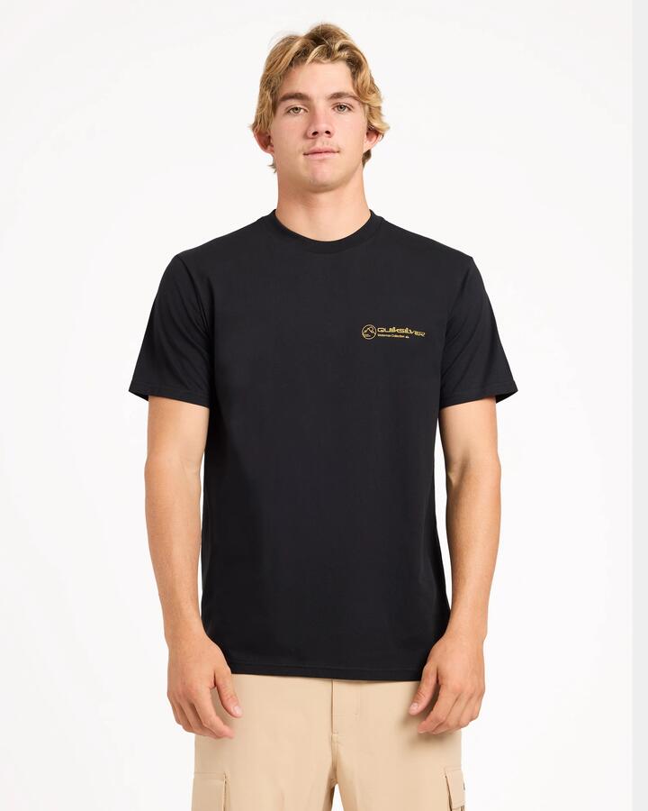 Image of T-Shirts. Product name - Quiksilver Mens Scape T-Shirt Black in Black colour by brand - Quiksilver