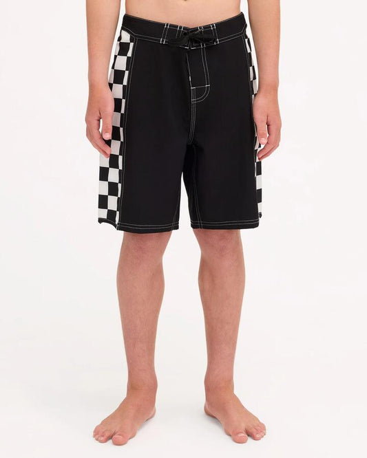 Image of Swimwear. Product name - Quiksilver Boys 8-16 Original Arch 17" Boardshorts Black in Black colour by brand - Quiksilver