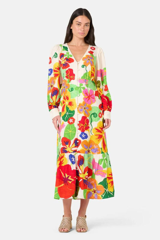 Image of Dresses. Product name - Climbing Colour Maxi Dress in Print colour by brand - Gorman