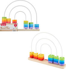 Image of Toys. Product name - Fisher-Price Wooden Rainbow Bead Bar in colour by brand - Toymate
