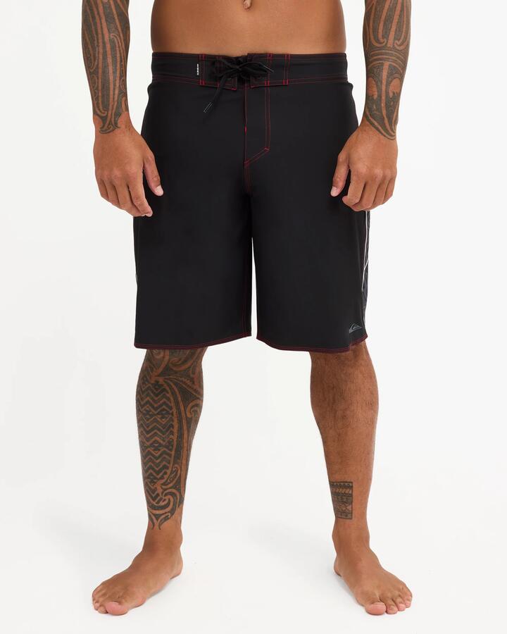 Image of Swimwear. Product name - Quiksilver Mens Takarangi 21" Boardshorts Black in Black colour by brand - Quiksilver