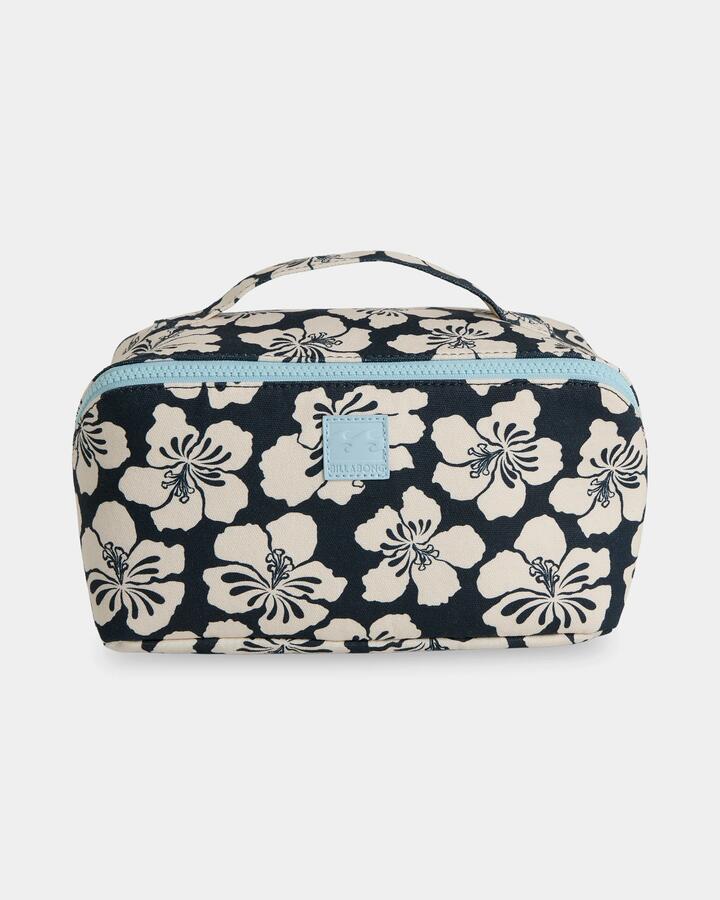 Image of Bags. Product name - Billabong Womens Holiday Moon Cosmetic Bag Black/White in Black/White colour by brand - Billabong