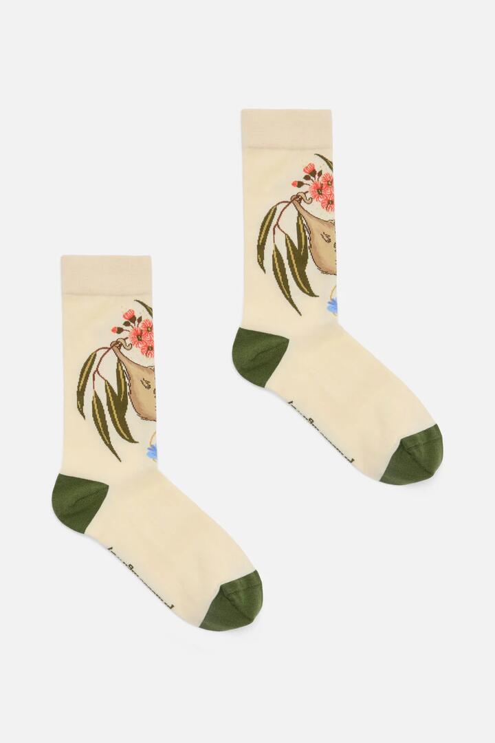 Image of Socks. Product name - Pygmy Possum Sock in Cream colour by brand - Princess Highway