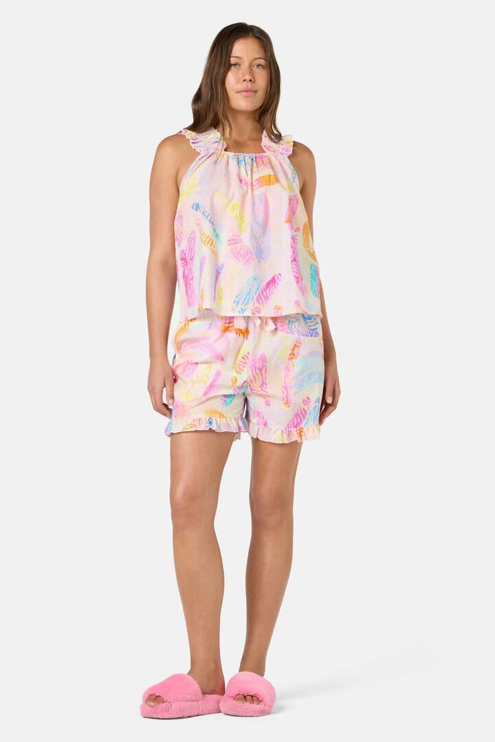 Image of Sleepwear & Loungewear. Product name - Ethereal Dream PJ Short Set in Print colour by brand - Gorman