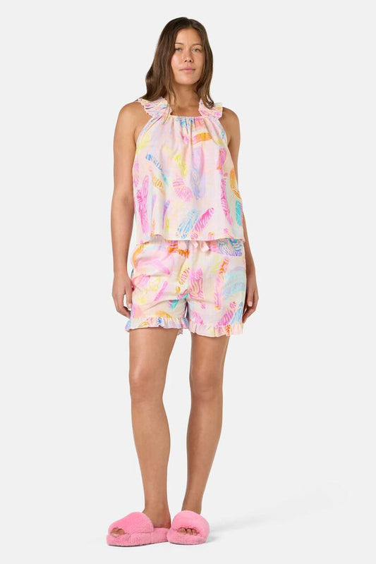 Image of Sleepwear & Loungewear. Product name - Ethereal Dream PJ Short Set in Print colour by brand - Gorman