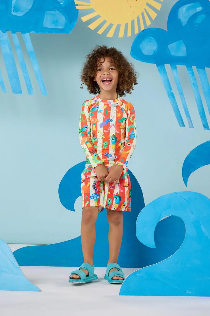 Image of Swimwear. Product name - Beach Buggies Kids Swim Top in Multi colour by brand - Gorman