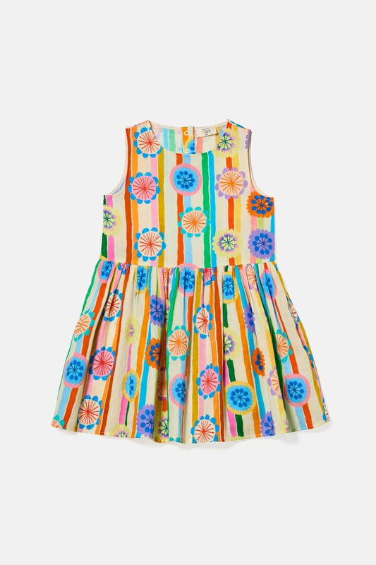 Image of Dresses. Product name - Petal Pinwheel Kids Dress in Multi colour by brand - Gorman