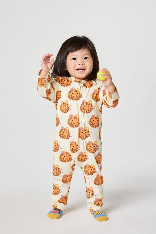 Image of Bodysuits. Product name - Tiger Baby Bodysuit in Multi colour by brand - Gorman