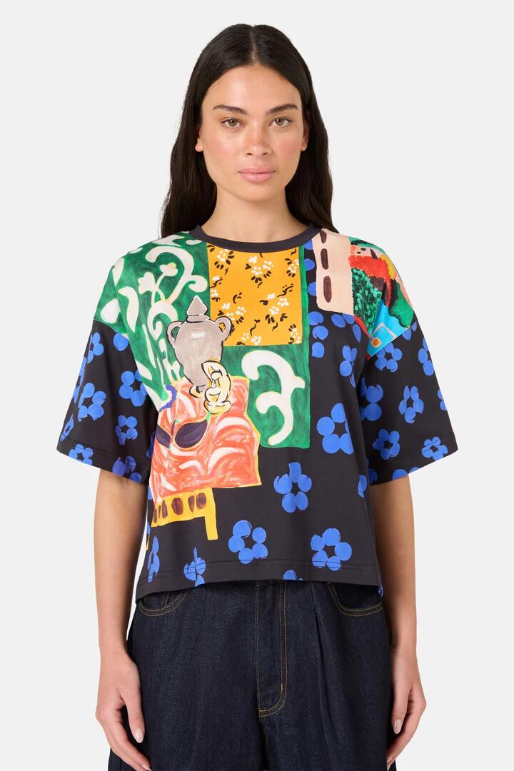 Image of T-Shirts. Product name - Salon Relaxed Tee in Print colour by brand - Gorman