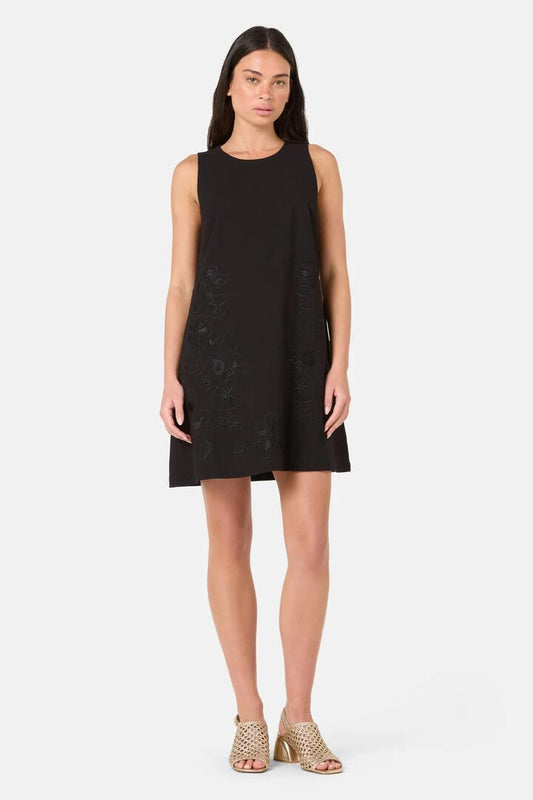 Image of Dresses. Product name - Annie Anglaise Mini Dress in Black colour by brand - Gorman