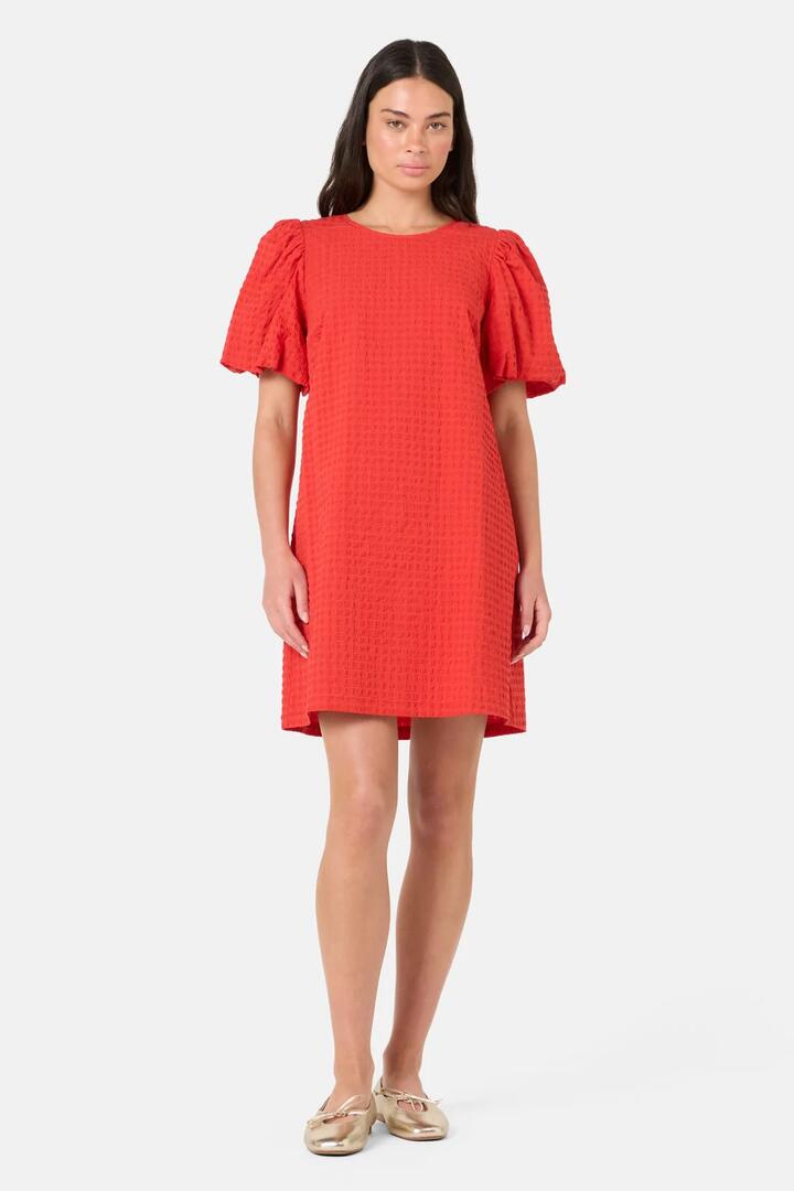 Image of Dresses. Product name - Soren Cotton Smock Dress in Mandarin colour by brand - Gorman