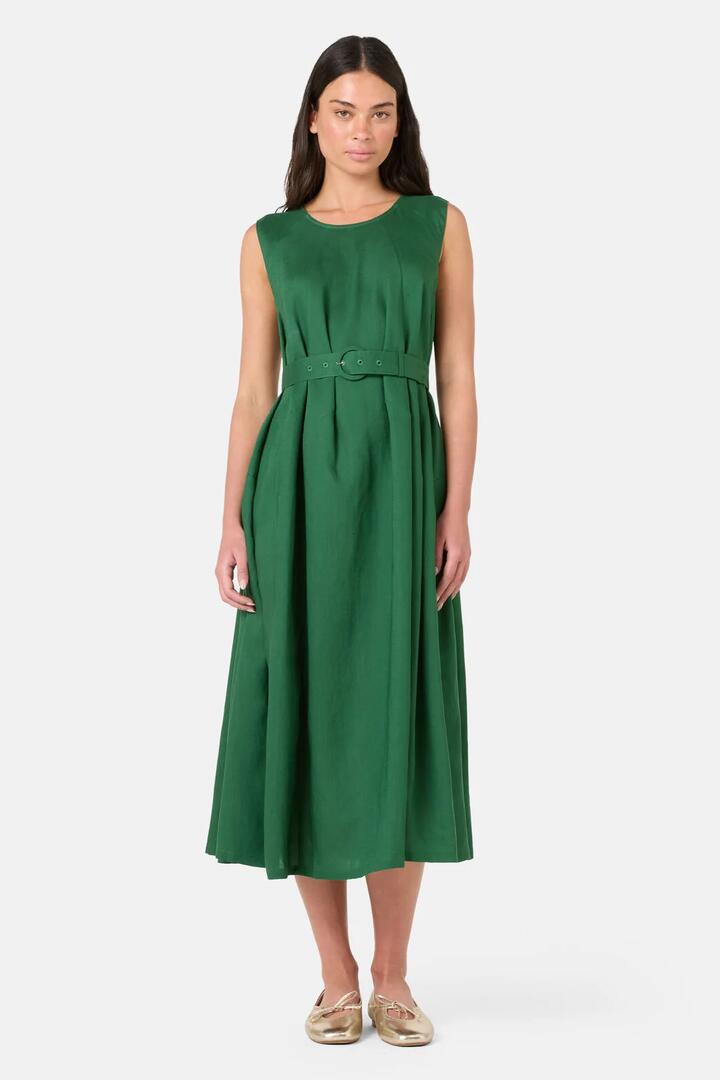 Image of Dresses. Product name - Belinda Maxi Bubble Dress in Green colour by brand - Gorman