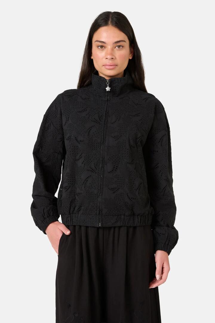 Image of Coats & Jackets. Product name - Annie Anglaise Cotton Bomber in Black colour by brand - Gorman