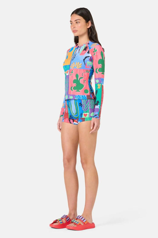 Image of Swimwear. Product name - Paper Poetry Rashie in Print colour by brand - Gorman