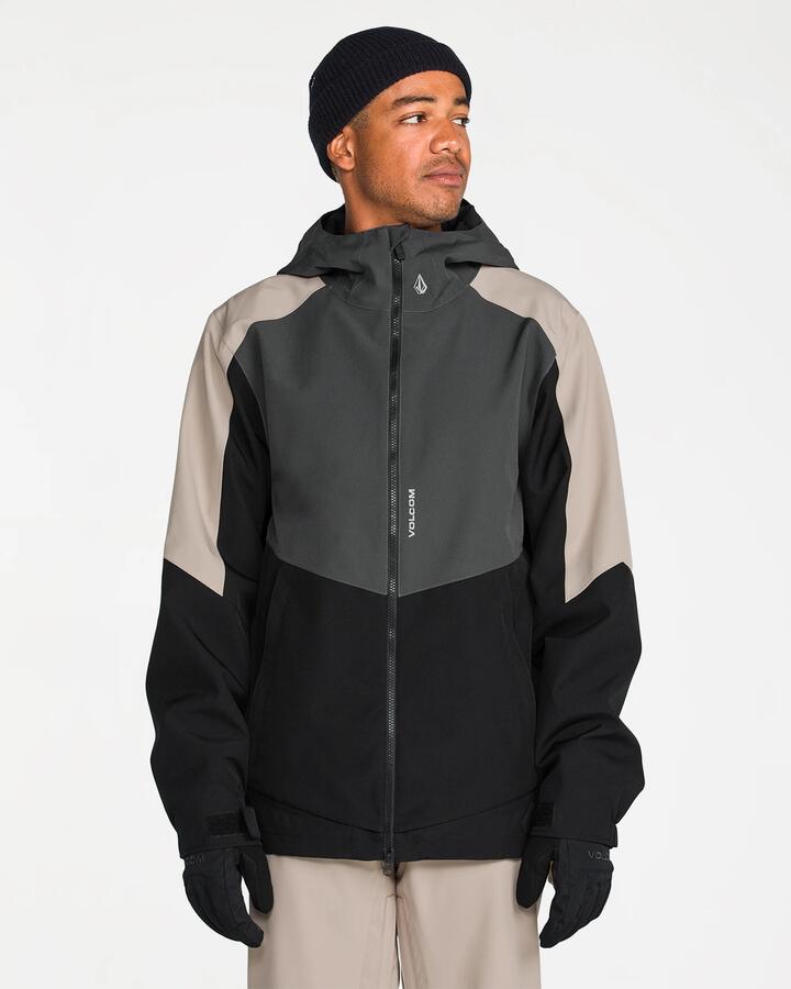 Image of Coats & Jackets. Product name - Volcom Mens Brighton Full Zip Jacket Dark Grey in Dark Grey colour by brand - Volcom