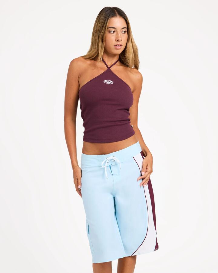 Image of Swimwear. Product name - Roxy Womens All Or Nothing 13" Boardshorts Powder Blue in Powder Blue colour by brand - Roxy