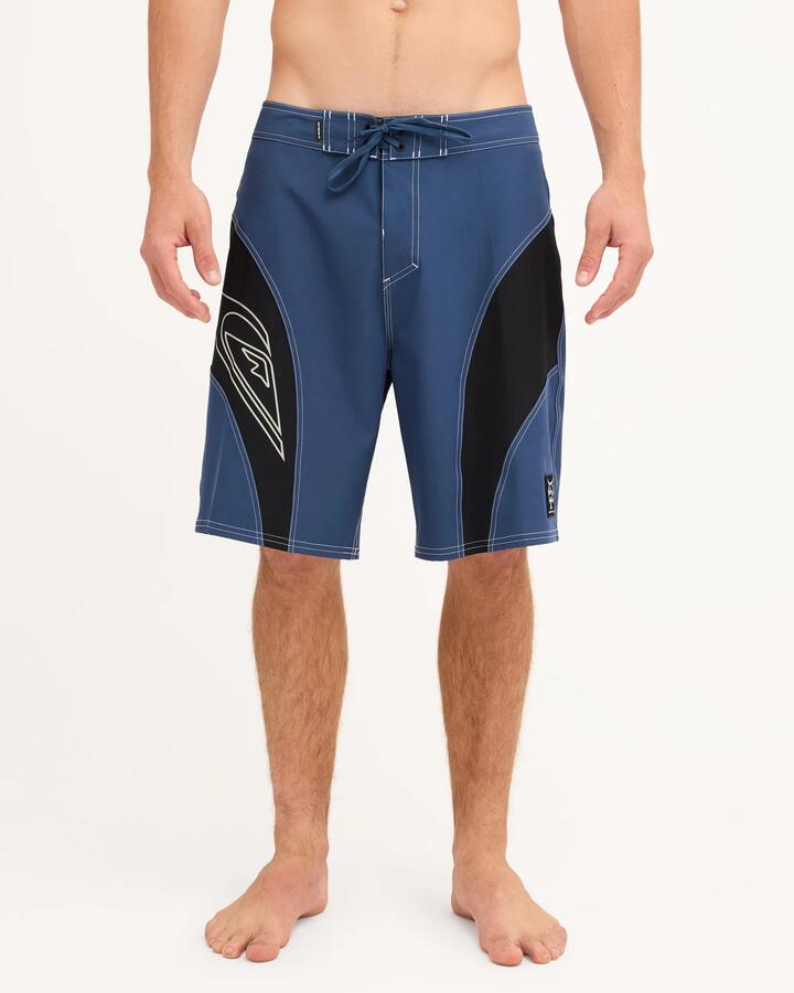 Image of Swimwear. Product name - Quiksilver Mens Mercury Slash 20" Boardshorts Dark Denim in Dark Denim colour by brand - Quiksilver