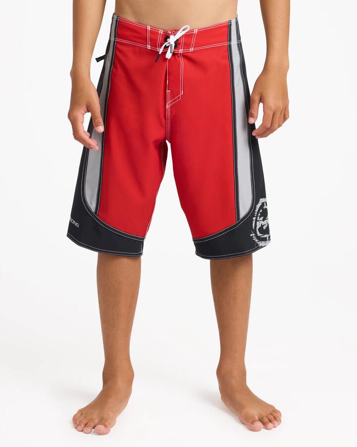 Image of Swimwear. Product name - Billabong Boys 8-16 Spec 73 Systems Pro 19" Boardshorts Core Red in Core Red colour by brand - Billabong