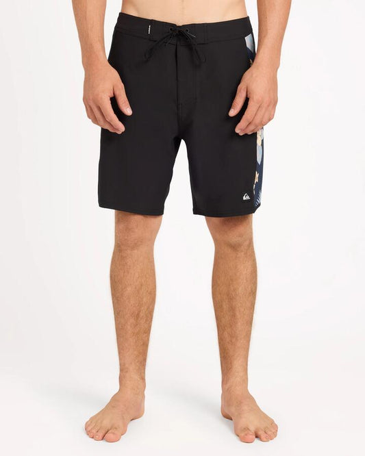 Image of Swimwear. Product name - Quiksilver Mens Surfsilk Arch 18" Boardshorts Black in Black colour by brand - Quiksilver
