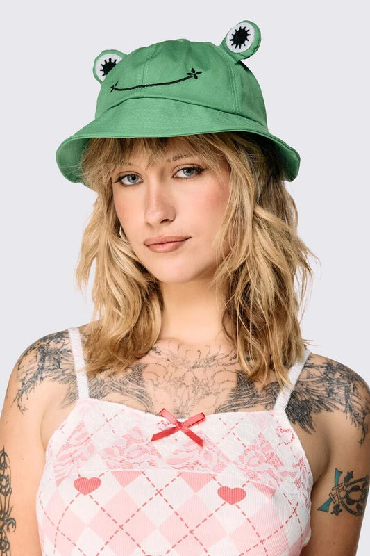 Image of Hats. Product name - Frog Hat in Green colour by brand - Dangerfield