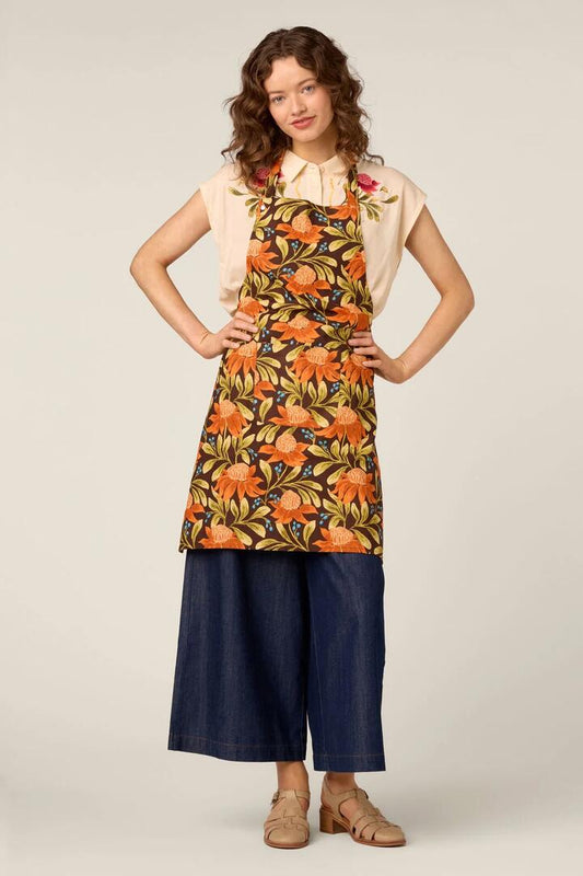 Image of Decor. Product name - Waratah Apron in Chocolate colour by brand - Princess Highway