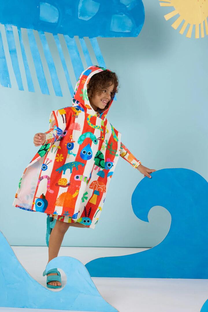 Image of Swimwear. Product name - Beach Buggies Kids Poncho in Multi colour by brand - Gorman