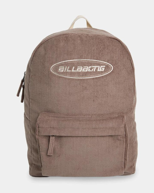 Image of Bags. Product name - Billabong Womens Echo Surf Corduroy 17 L Backpack Cobblestone in Cobblestone colour by brand - Billabong
