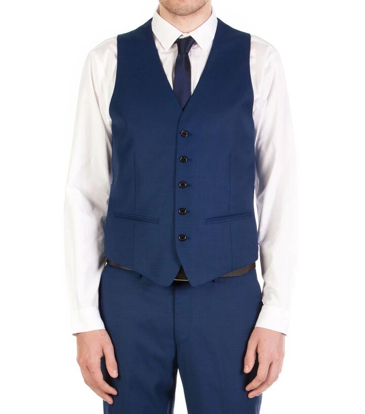 Image of Coats & Jackets. Product name - MD Dover Suit Vest in Navy colour by brand - Jack London