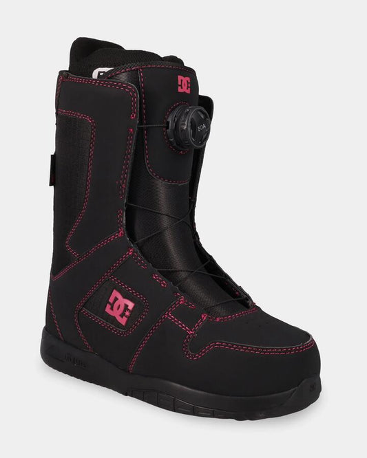 Image of Snowboards. Product name - DC Shoes Womens Phase Boa Snowboard Boots Black/Black/Pink in Black/Black/Pink colour by brand - DC Shoes