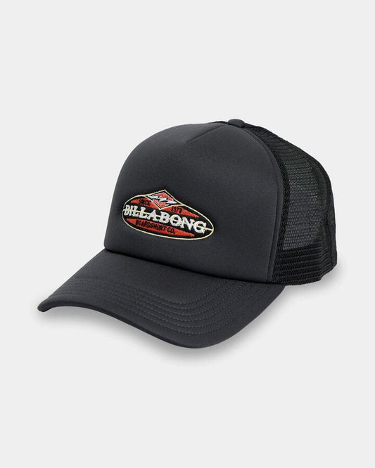 Image of Hats. Product name - Billabong Mens Norfolk Trucker Cap Raven in Raven colour by brand - Billabong
