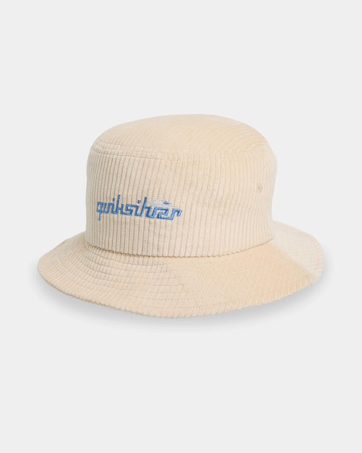 Image of Hats. Product name - Quiksilver Mens Core Surf Bucket Hat Bone White in Bone White colour by brand - Quiksilver