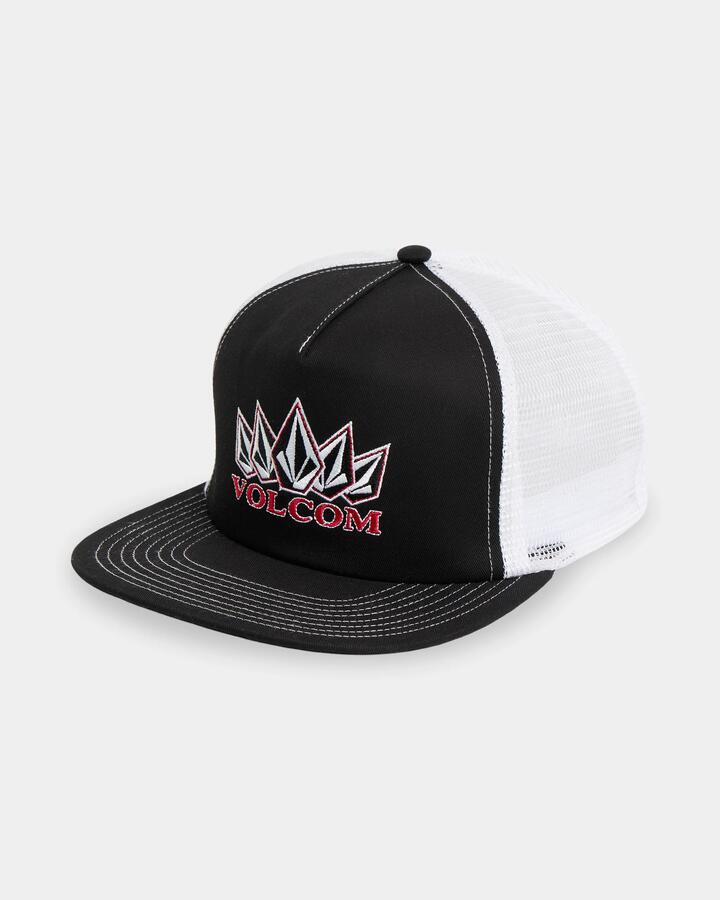 Image of Hats. Product name - Volcom Boys 8-16 Coretex Twill 5 Panel Cap Black in Black colour by brand - Volcom