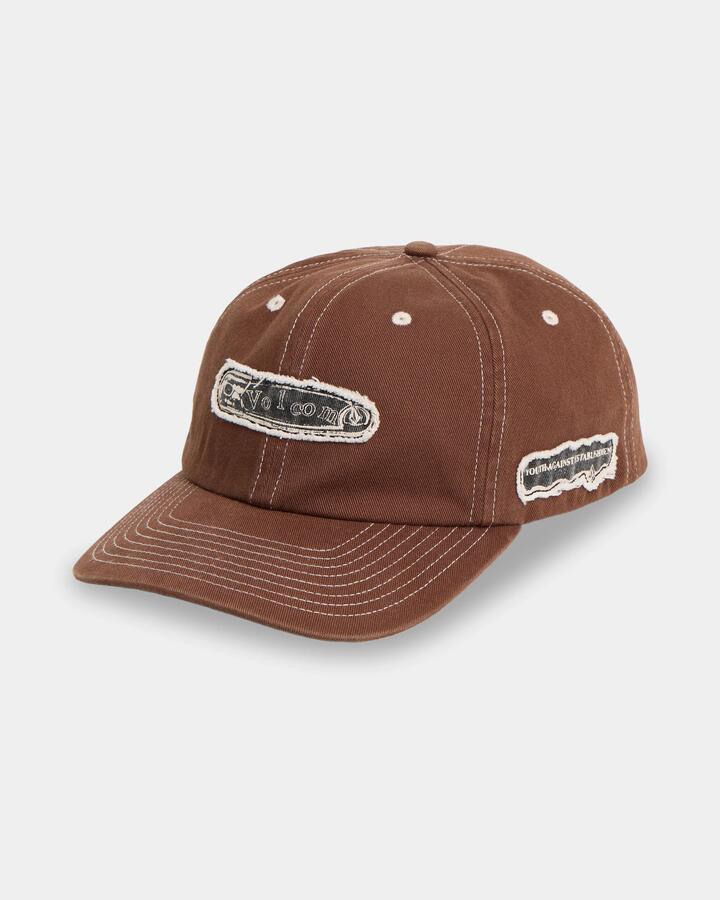 Image of Hats. Product name - Volcom Mens Pinned Twill Dad Cap Brown Stone in Brown Stone colour by brand - Volcom