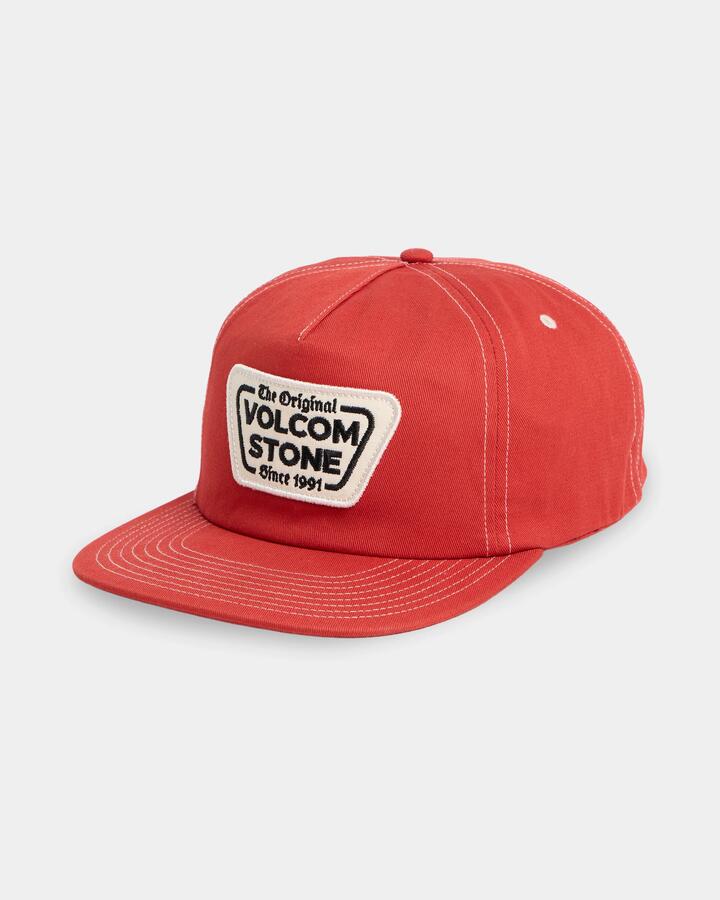 Image of Hats. Product name - Volcom Mens Originals Cap Lava Red in Lava Red colour by brand - Volcom